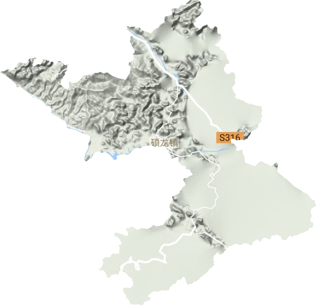 硕龙镇地形地图