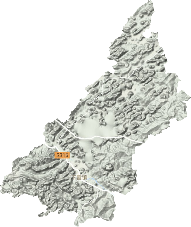 下雷镇地形地图
