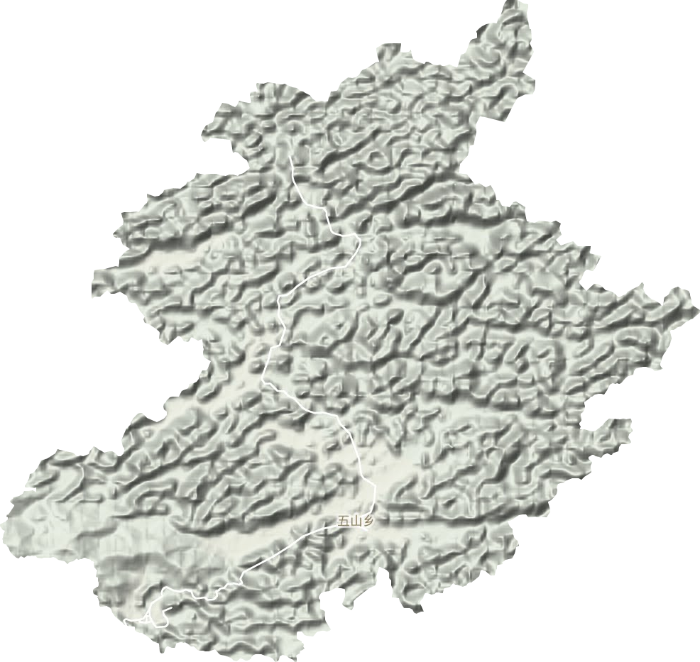 五山乡地形地图