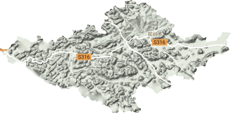 那岭乡地形地图