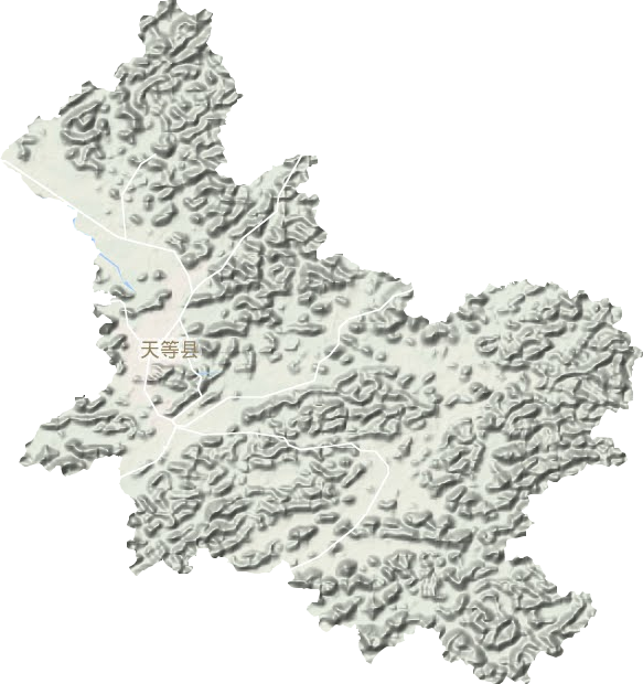 天等镇地形地图