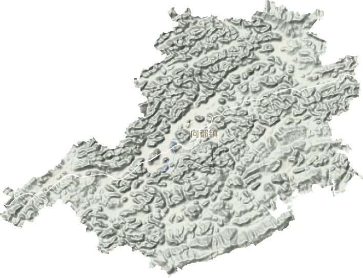 向都镇地形地图