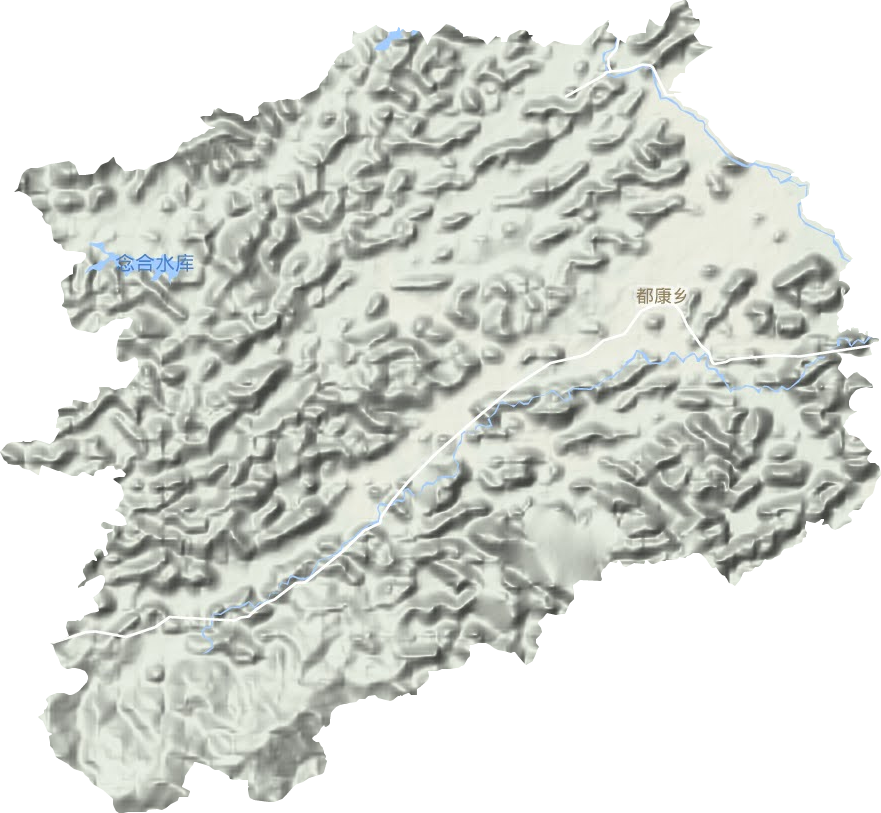 都康乡地形地图