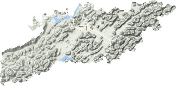 宁干乡地形地图