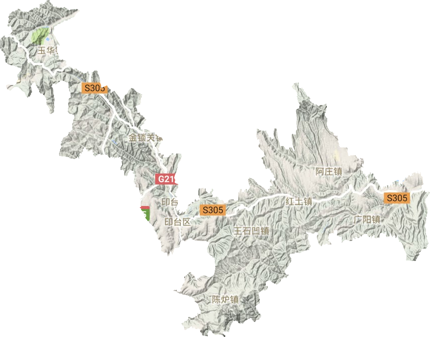 印台区地形地图
