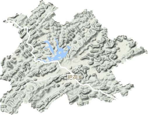 把荷乡地形地图