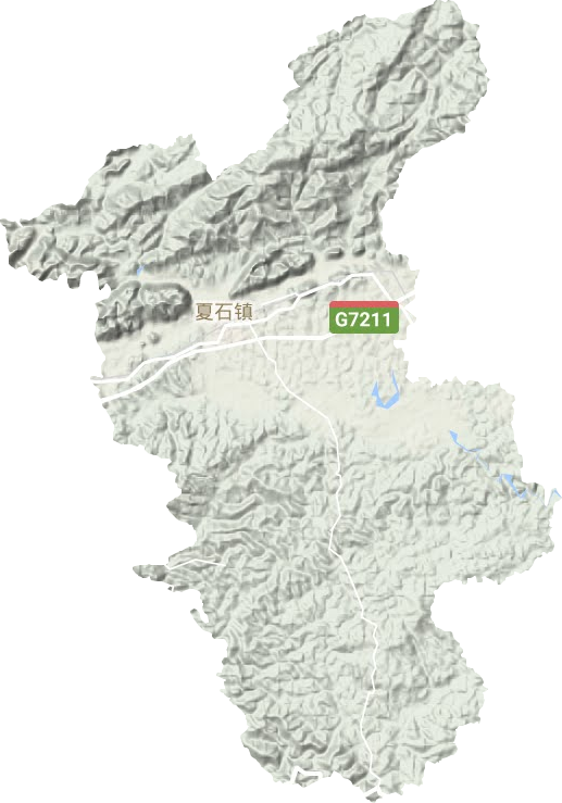夏石镇地形地图