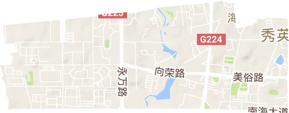 秀英街道地形地图