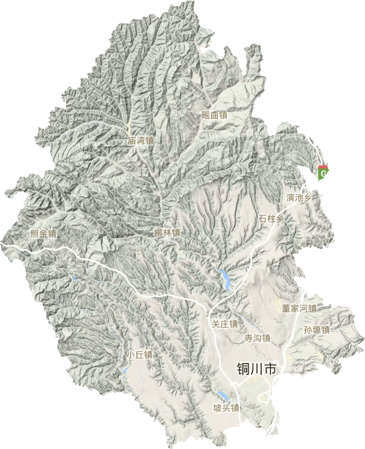 耀州区地形地图