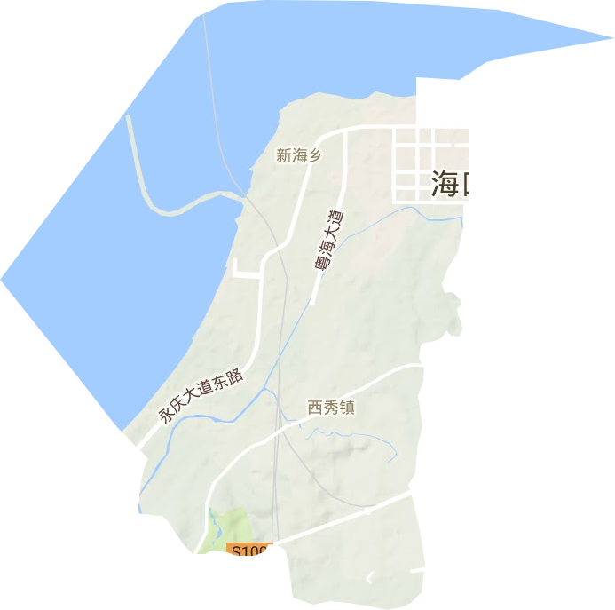 西秀镇地形地图