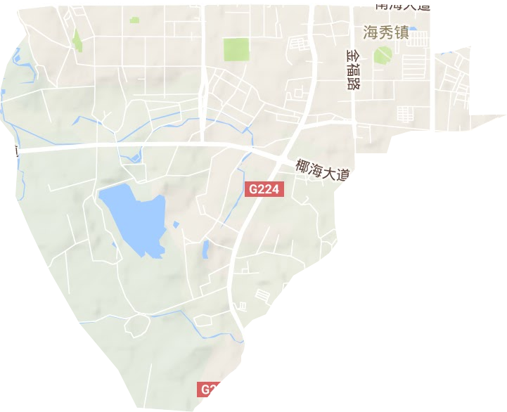 海秀镇地形地图