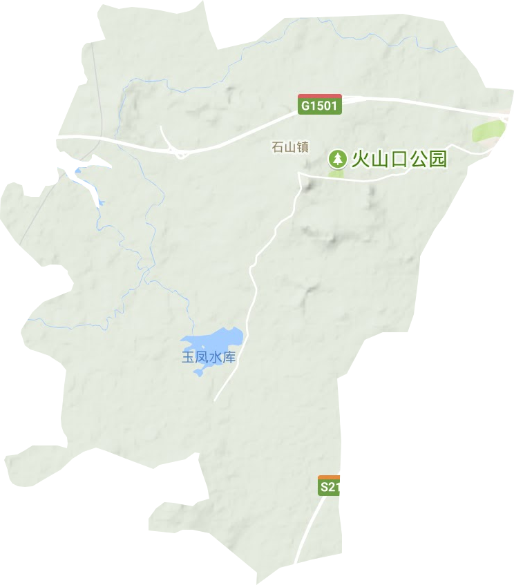 石山镇地形地图