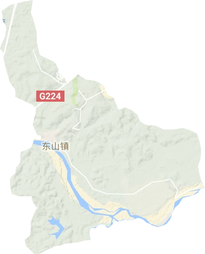 东山镇地形地图