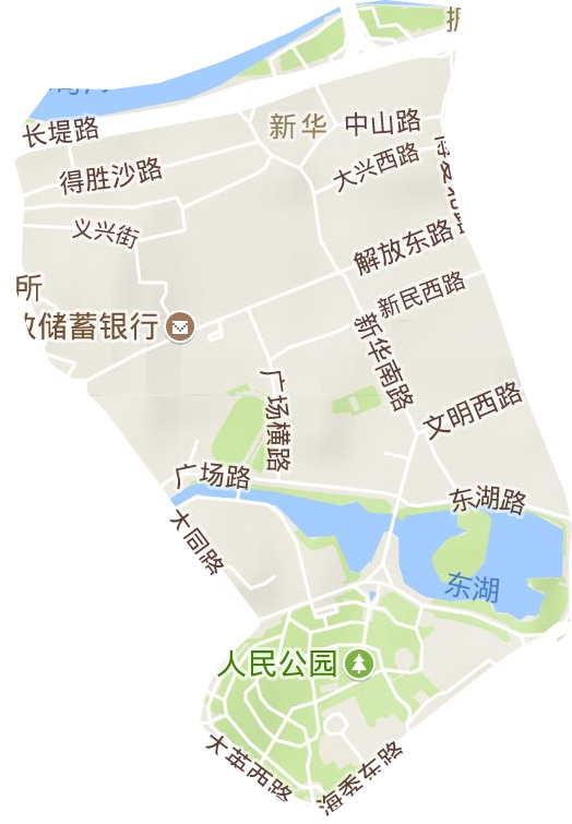 中山街道地形地图