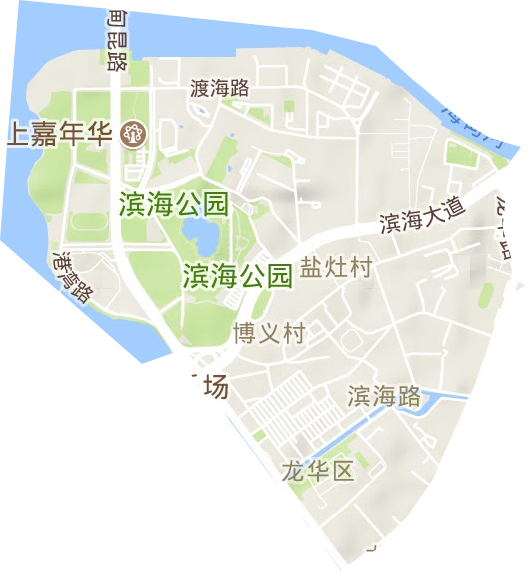 滨海街道地形地图