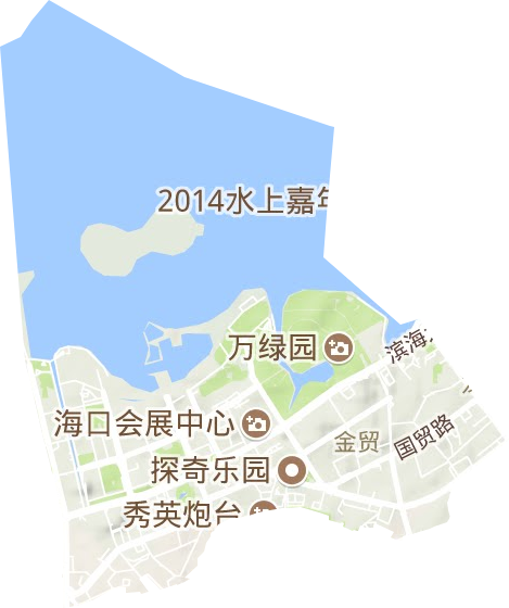 金贸街道地形地图