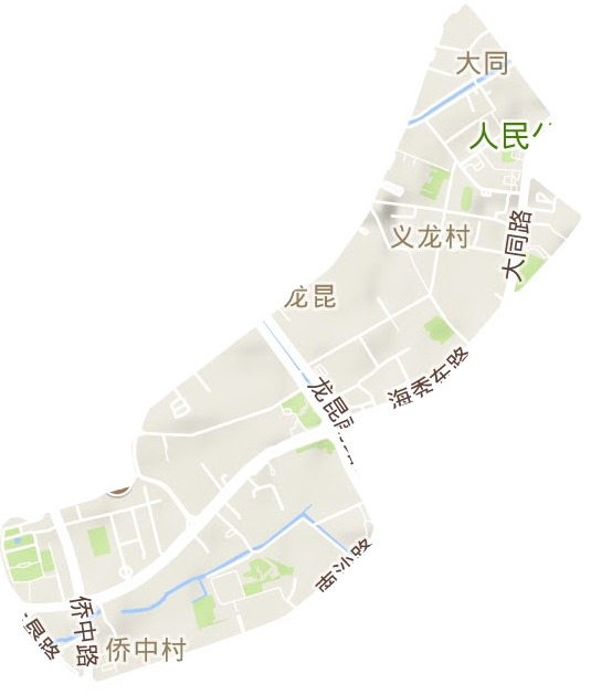 大同街道地形地图