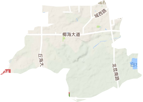 城西镇地形地图