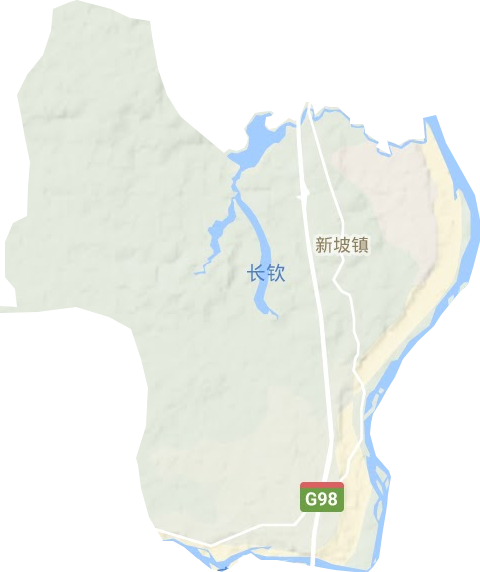 新坡镇地形地图
