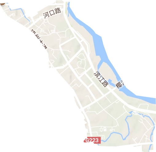滨江街道地形地图