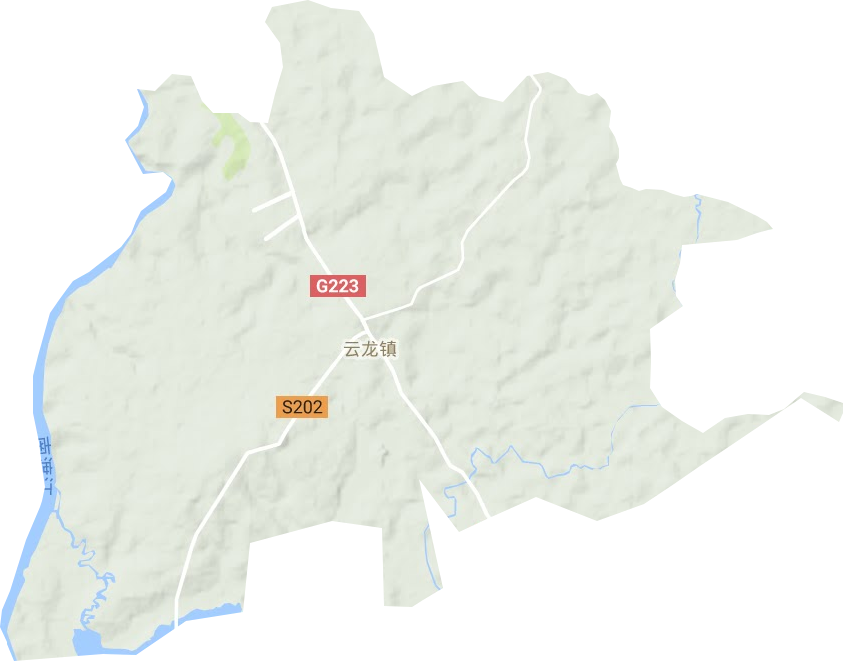 云龙镇地形地图