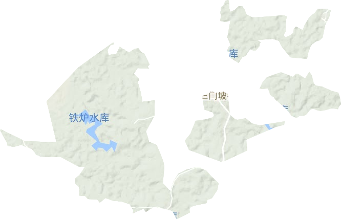 三门坡镇地形地图