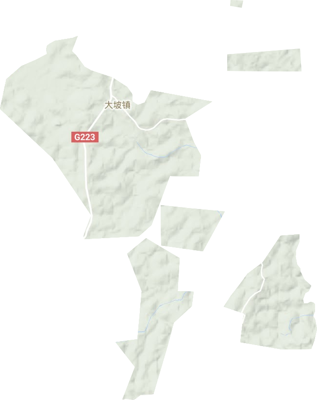 大坡镇地形地图