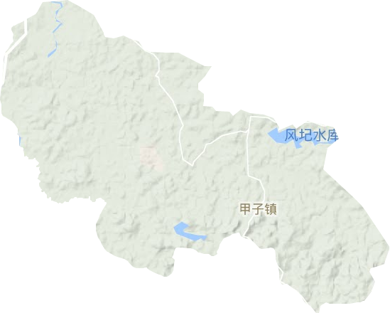 甲子镇地形地图