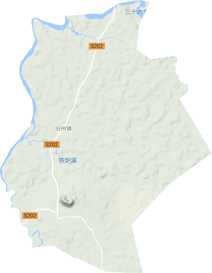 旧州镇地形地图