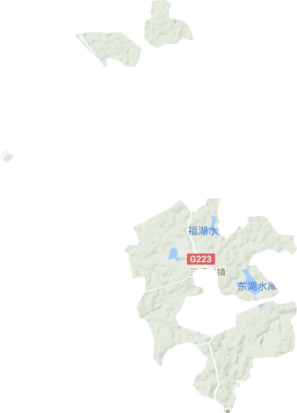 国营红明农场地形地图