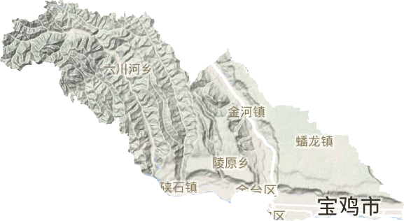 金台区地形地图