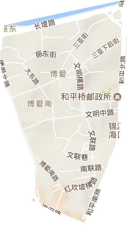 博爱街道地形地图
