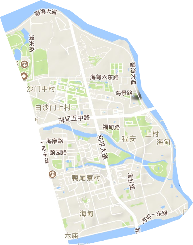 海甸街道地形地图