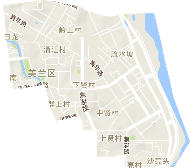 白龙街道地形地图