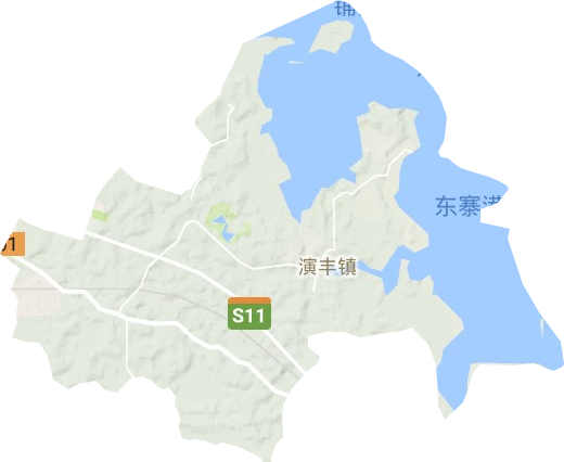 演丰镇地形地图