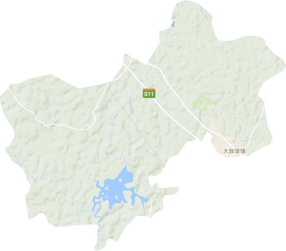 大致坡镇地形地图