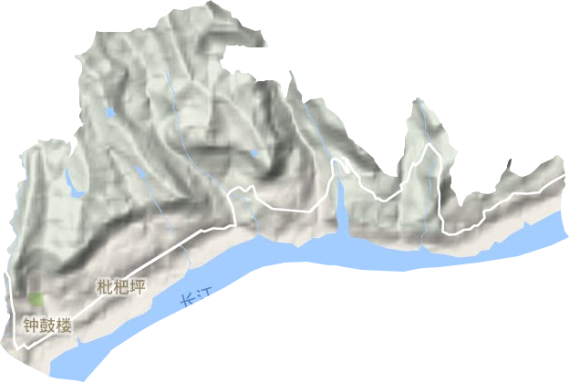钟鼓楼街道地形地图