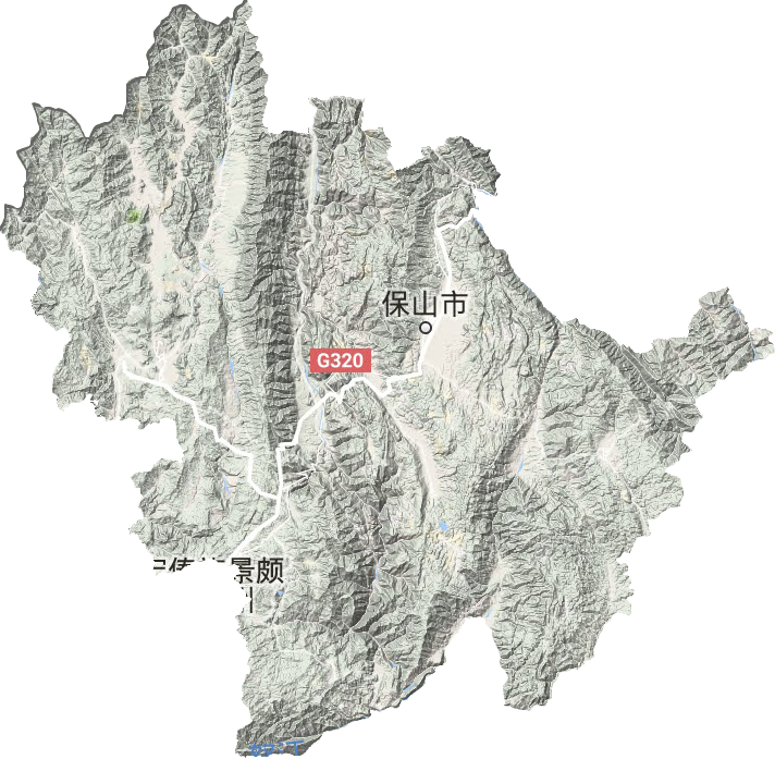 保山市地形地图
