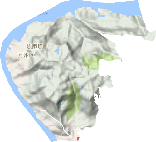 陈家坝街道地形地图