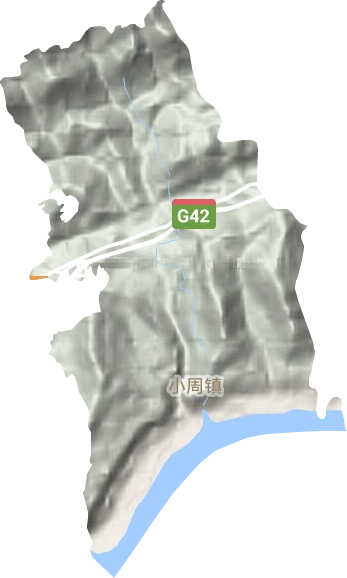 小周镇地形地图