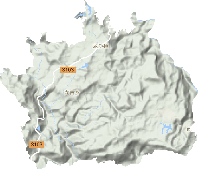 龙沙镇地形地图