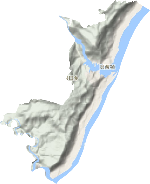 瀼渡镇地形地图