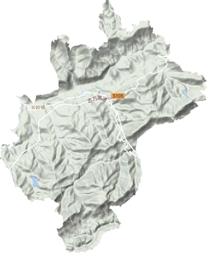 长岭镇地形地图