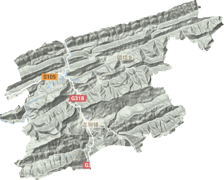 龙驹镇地形地图