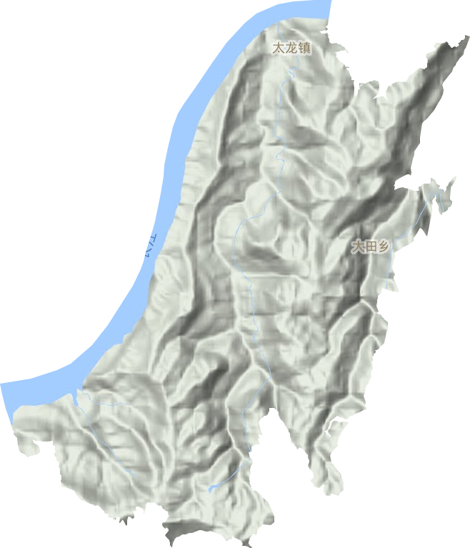 太龙镇地形地图