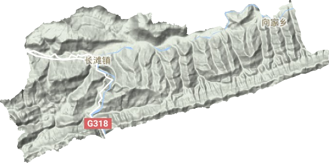 长滩镇地形地图