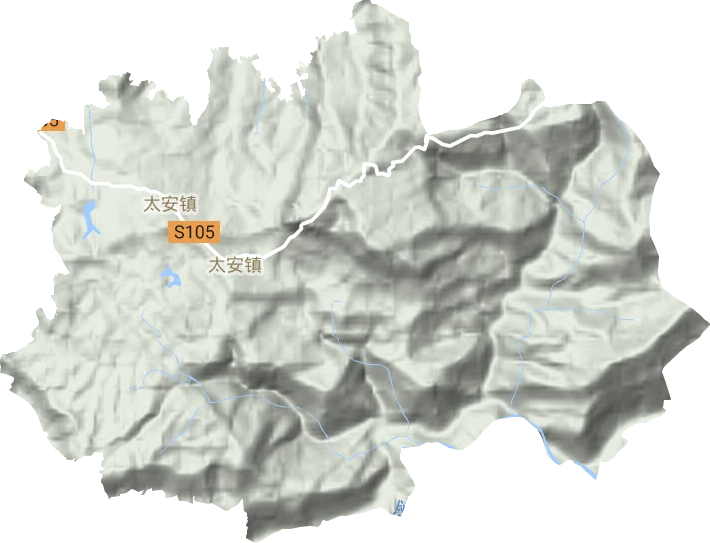 太安镇地形地图