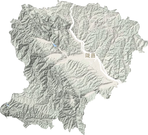 陇县地形地图