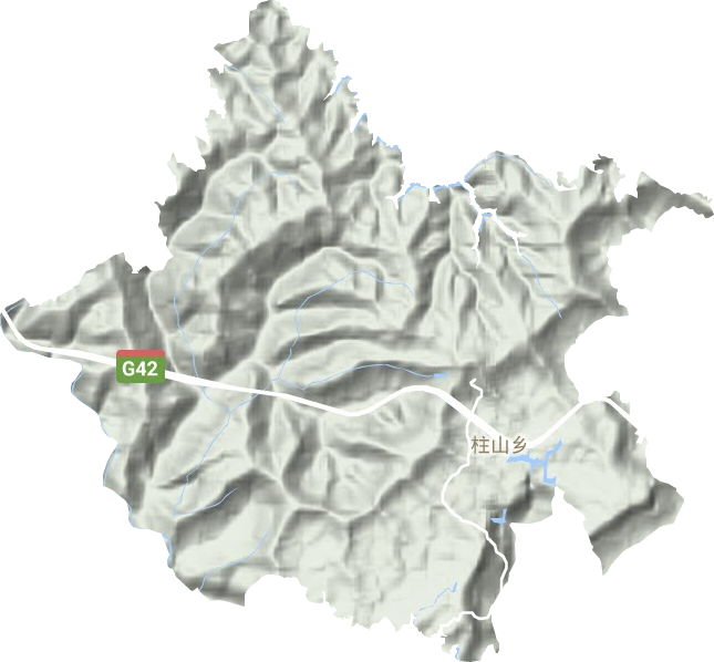 柱山乡地形地图