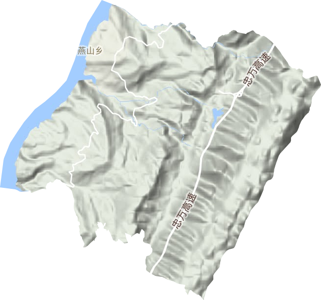 燕山乡地形地图